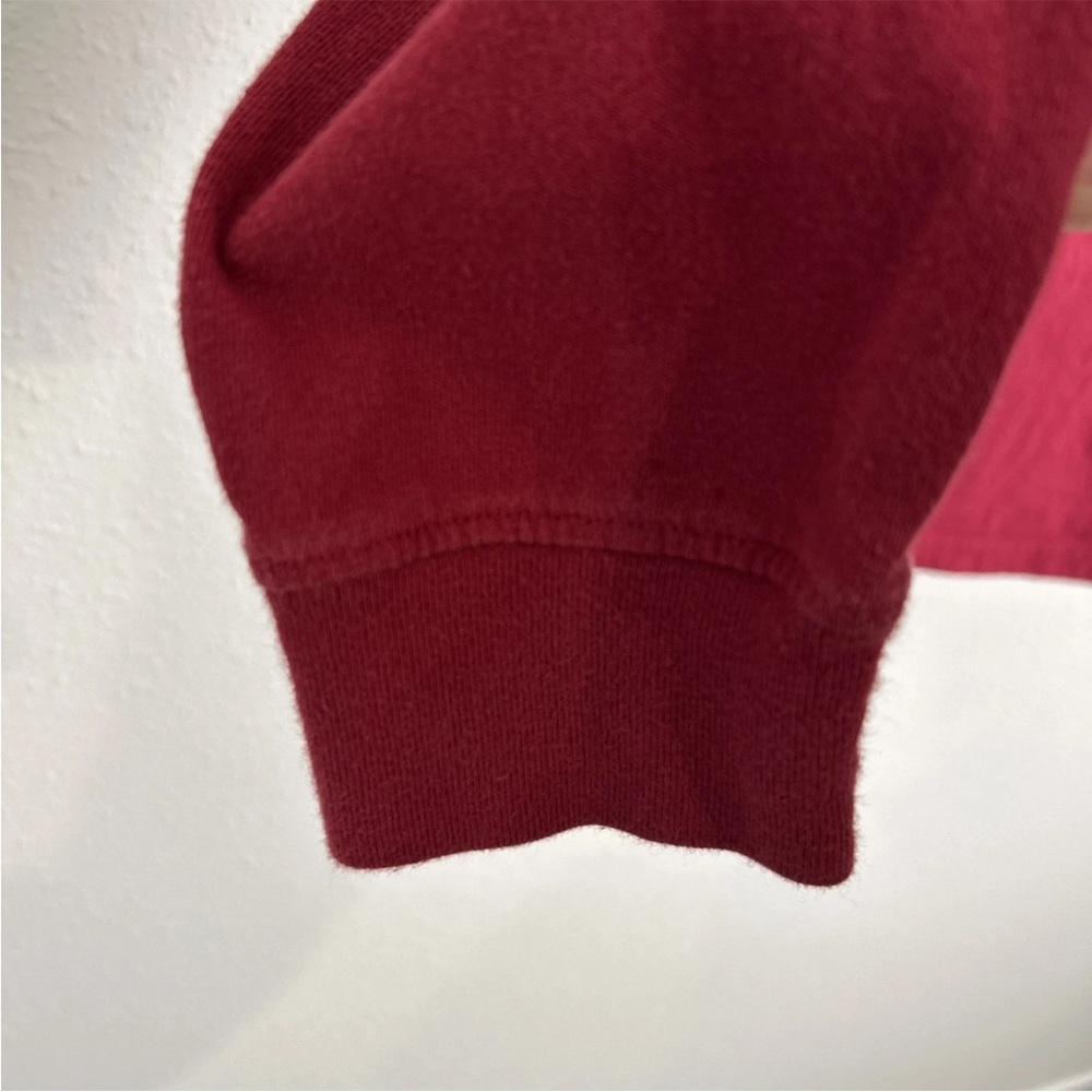 Ivory Ella Long Sleeve Pocket T-Shirt Women’s Med Maroon Soccer Elephant Graphic - Picture 10 of 10